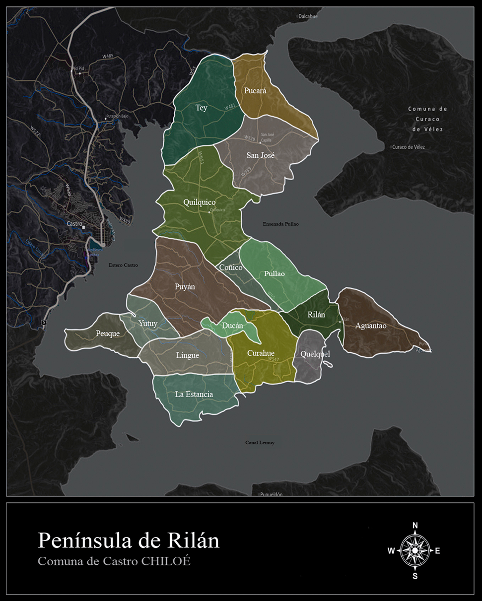 Mapa Península de Rilán