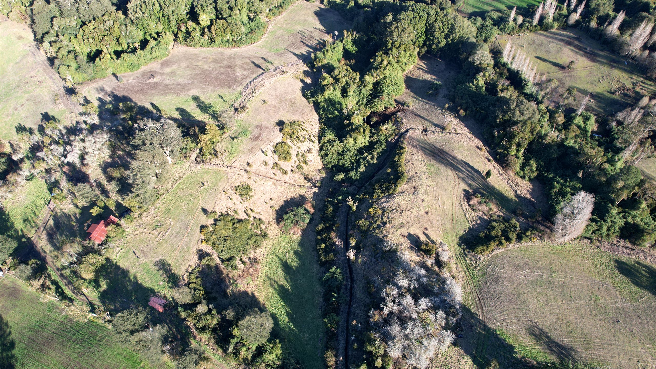 Bosques de Ducán — vista aérea del predio, sector Ducán, comuna de Castro, Chiloé
